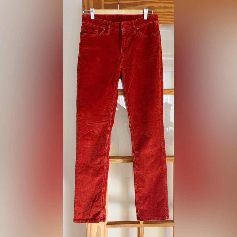 Patagonia corduroy straight leg pants deep orange size 2